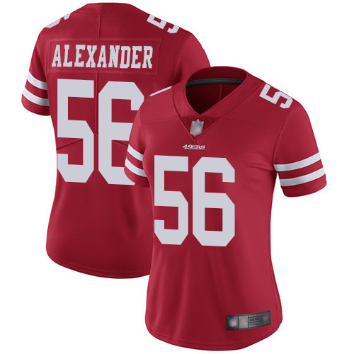 San Francisco 49ers Limited Red Women Kwon Alexander Home NFL Jersey #56 Vapor Untouchable